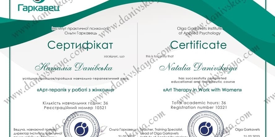 Наталія Данівська, арт-терапевт Україна онлайн